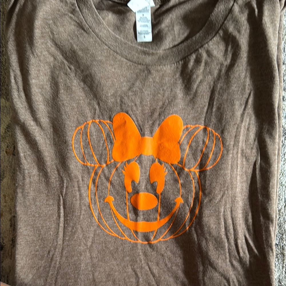 Brown Shirt with Orange Graphic